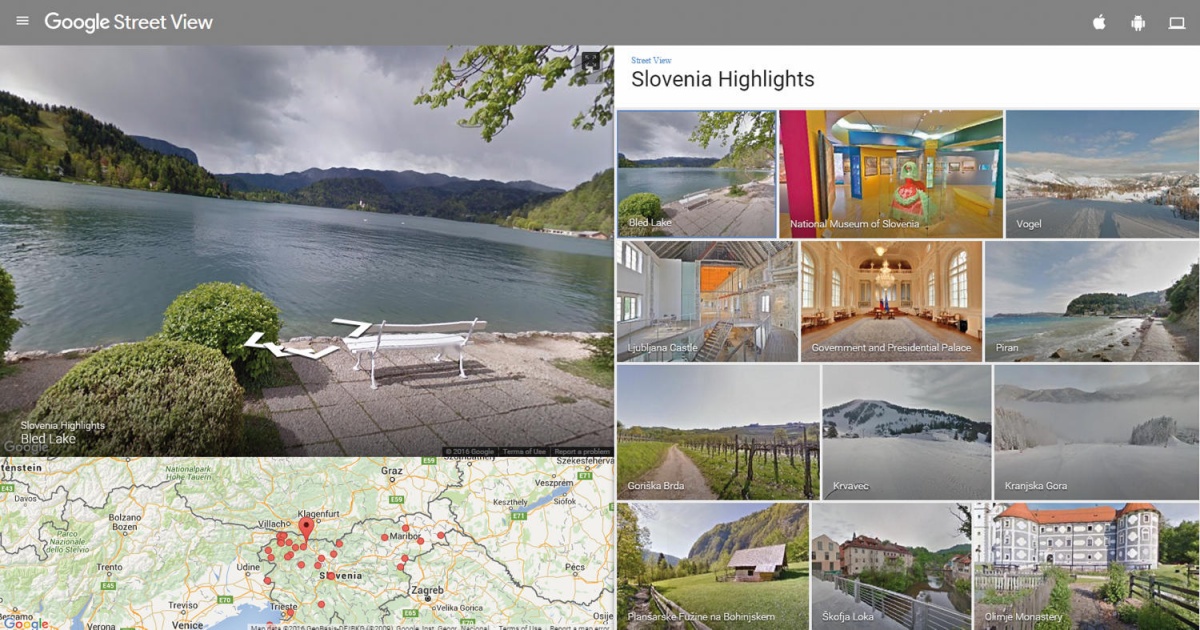 Google StreetView ima največji vpliv na razvoj virtualnega turizma. 